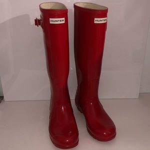 Red Hunter Boots